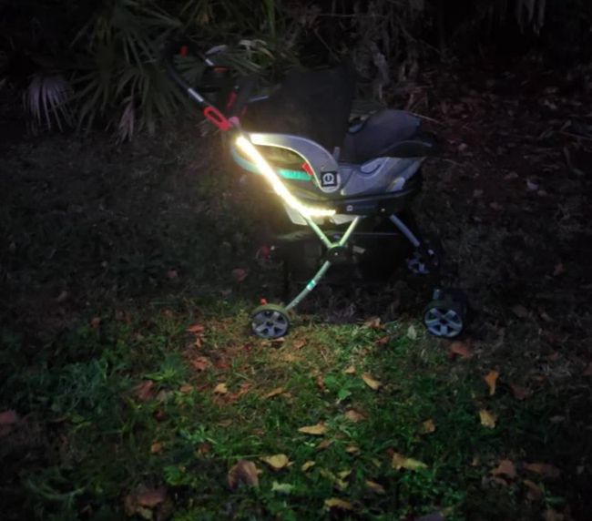 Third Kind® Stroller Lights NEW model. 2 rechargeable light strips. Make Safety Fun
